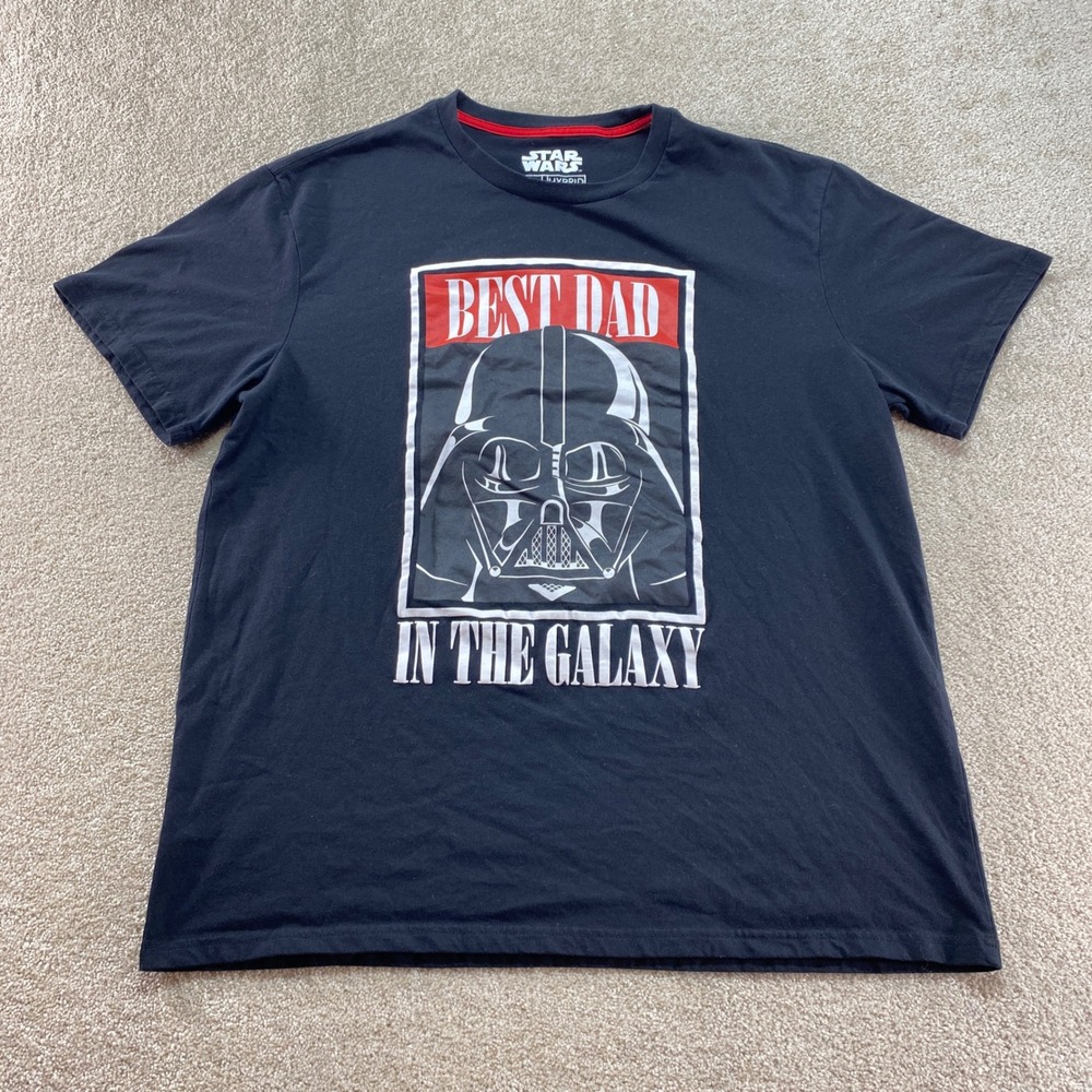 Star Wars Shirt Mens XXL Best Dad in the Galaxy‎ Darth Vader Graphic Tee
